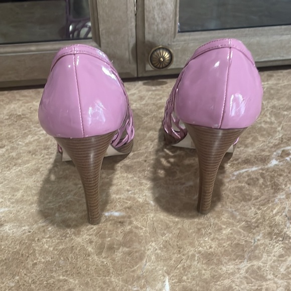 Delicious Mauve open toe high heels size 10 - Picture 4 of 14